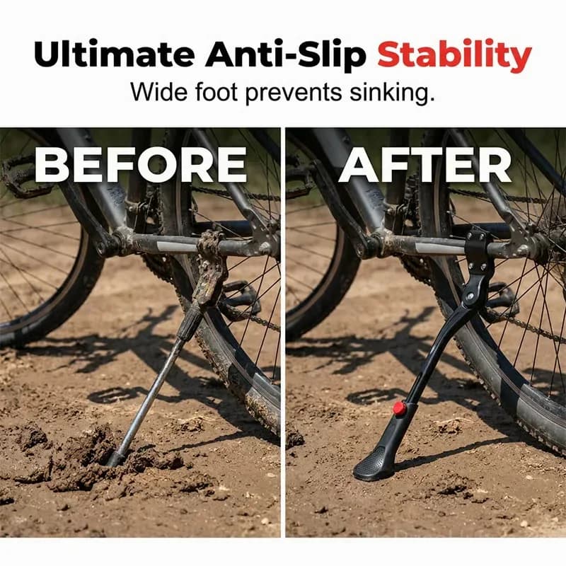 Universal Adjustable Aluminum Alloy Bicycle Side Kickstand - View 3