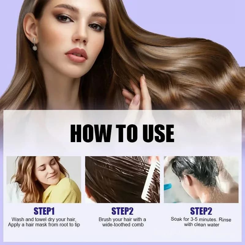 Purple Keratin Hair Mask for Blonde, Silver & Gray Hair, 100g - View 11