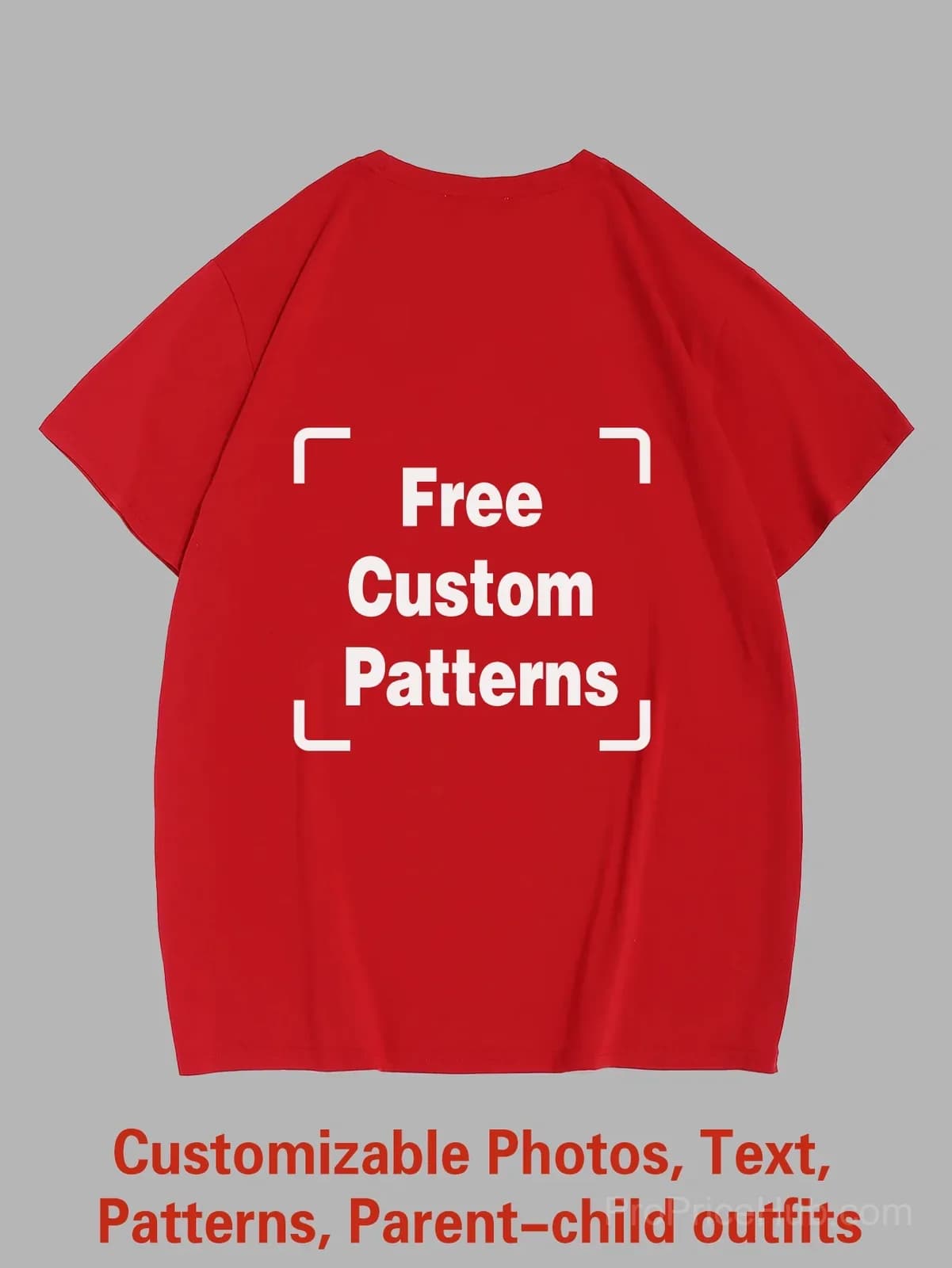 Custom Big & Tall T-Shirt – Photo, Text, Logo - View 7