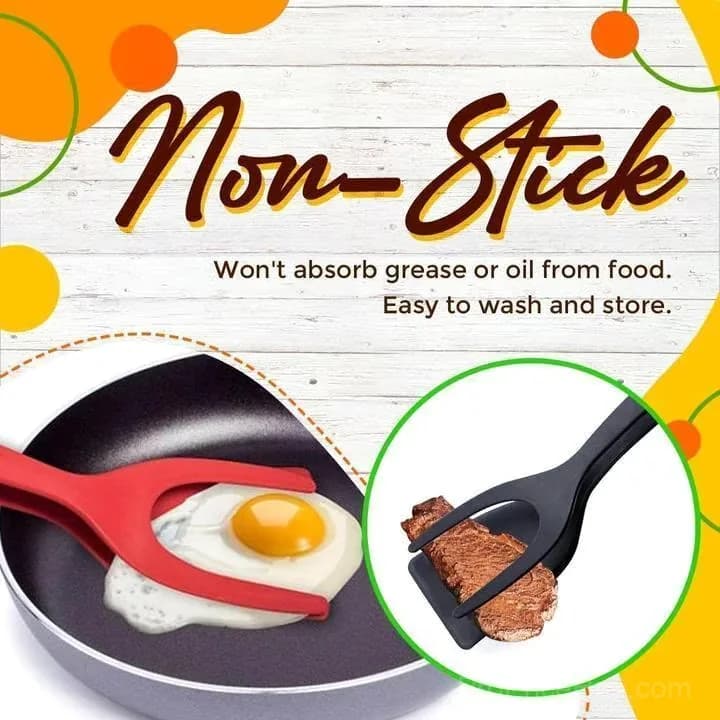 2-in-1 Grip Flip Tongs with Silicone Tips, Black, 1 Piece - View 7