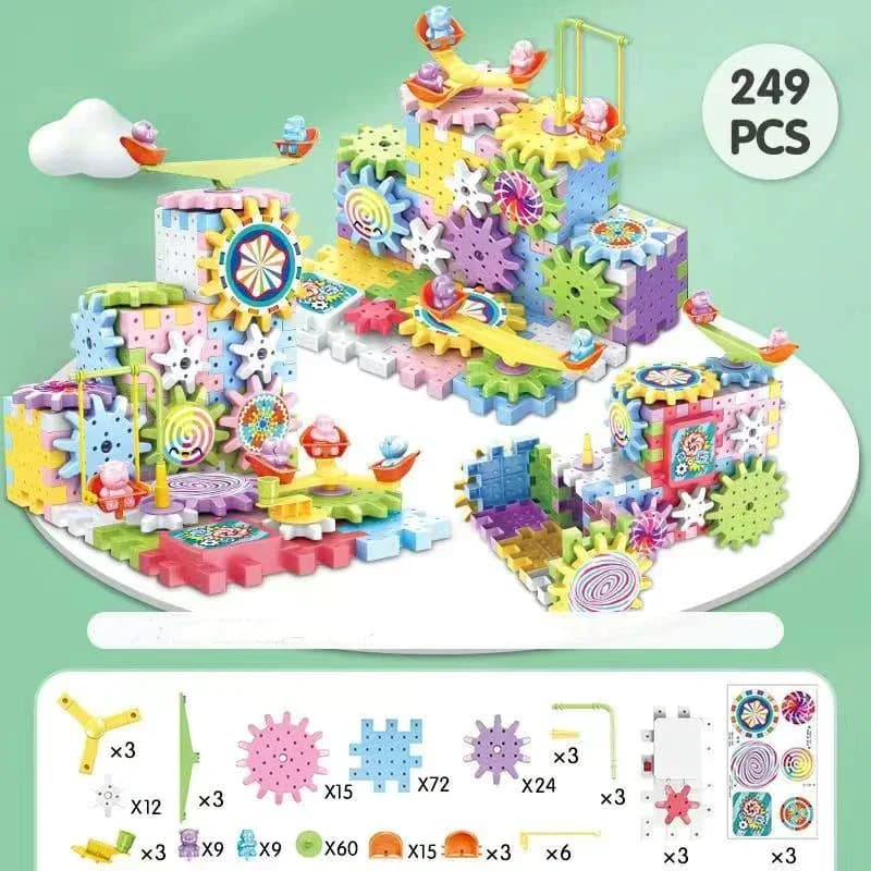 Children's Electric Gear Building Blocks Set - View 12