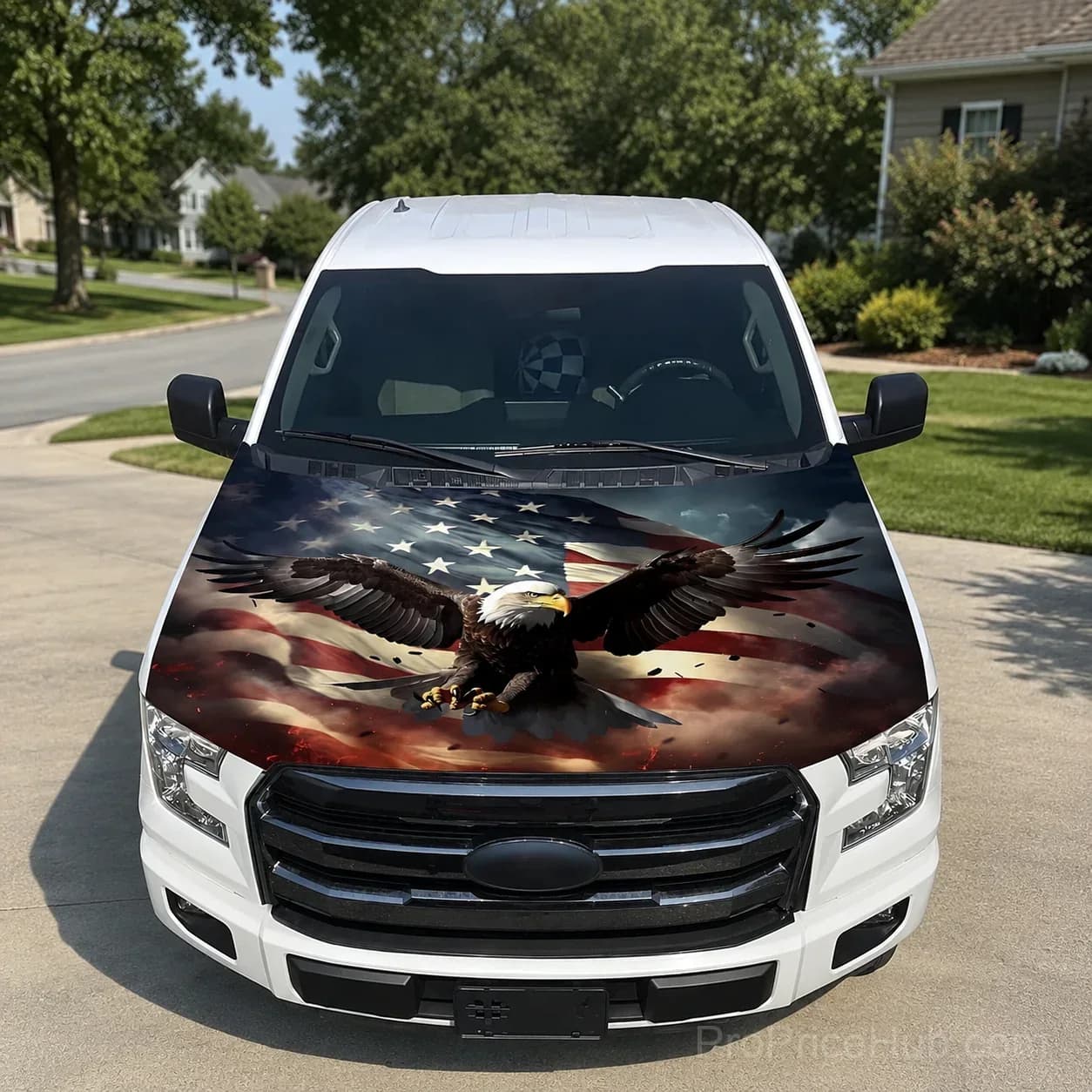 American Car Hood Flag - No Glue No Tools, Install in 1 Minute - View 23