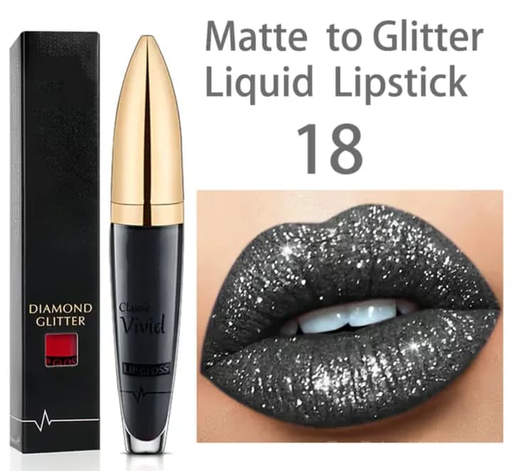 Diamond Lip Gloss Matte to Glitter Liquid Lipstick Waterproof 01 - View 21