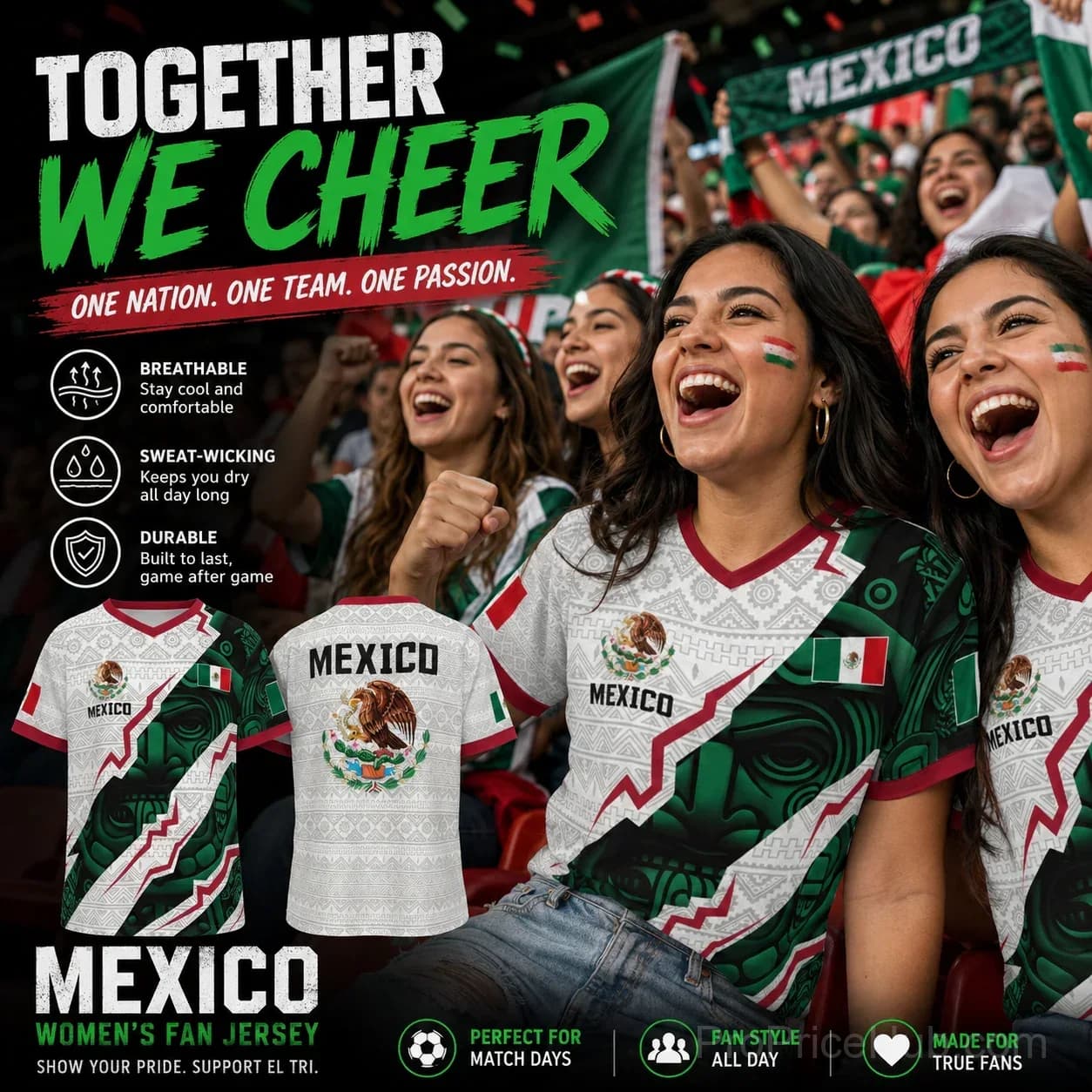 Mexico National Team 2026 V-Neck Soccer Jersey - View 4