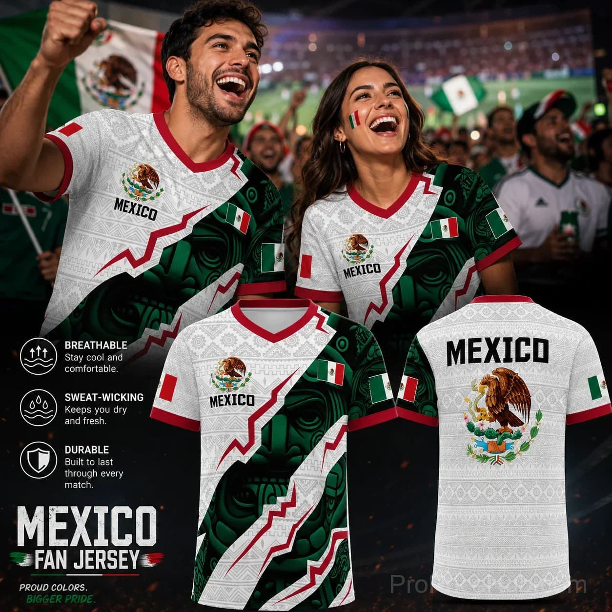 Mexico National Team 2026 V-Neck Soccer Jersey - View 5