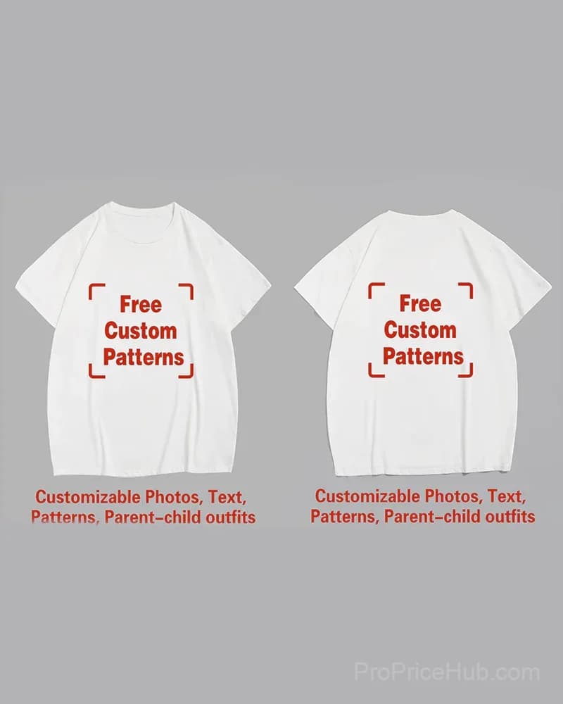 Custom Big & Tall T-Shirt – Photo, Text, Logo - View 11