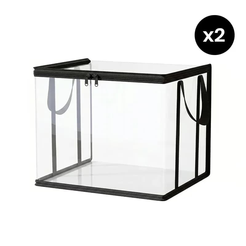 Heavy-Duty Clear PVC Storage Bag, Black, 1 Pack - View 5
