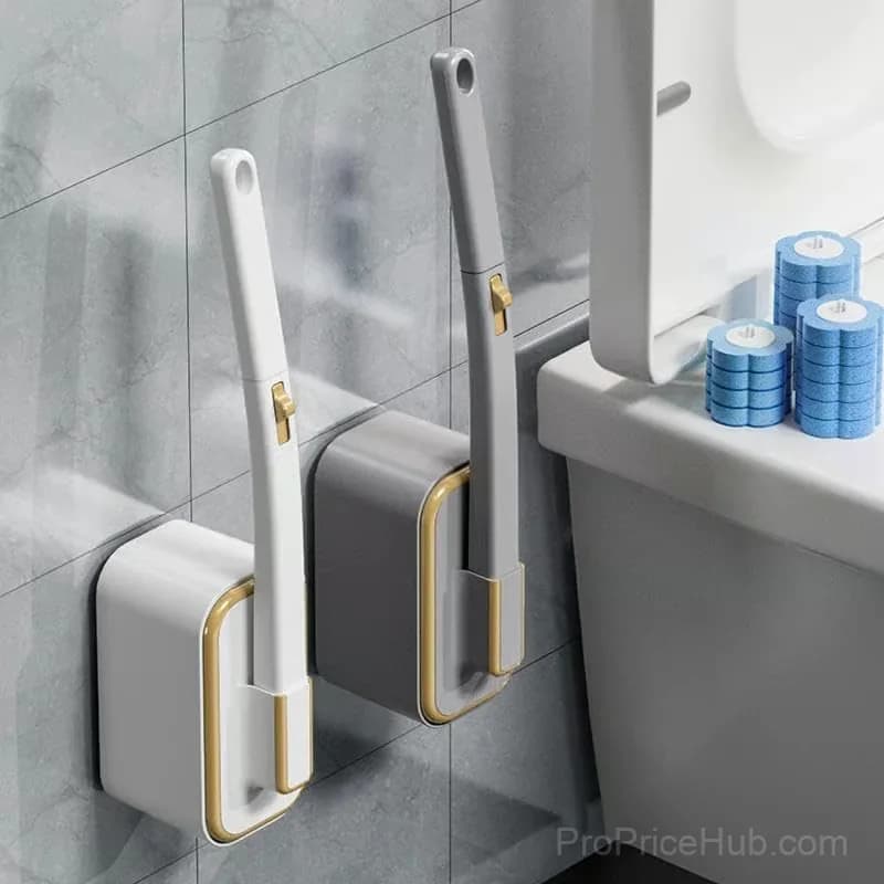Wall-Mounted Toilet Brush Set, White, 1–6 Pieces - View 7