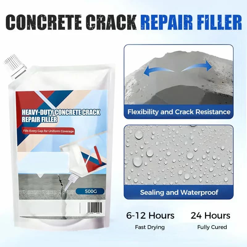 Heavy-Duty Concrete Crack Repair Adhesive, White, 200g - View 6