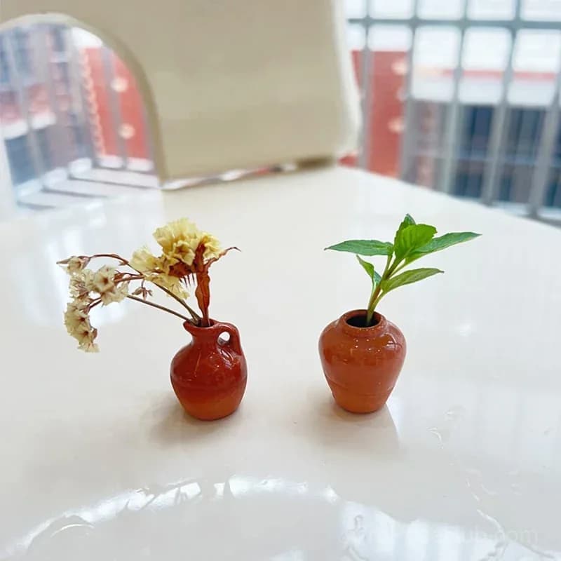 Mini Ceramic Vase Fridge Magnet - Small Home Decor Accent - View 4