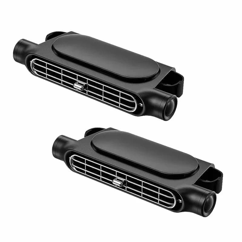 Black Car Headrest Fan for Rear Seat Cooling - View 2