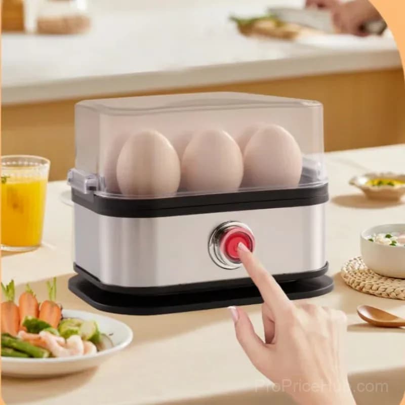 Multifunctional 110V Egg Steamer with Clear Lid, No Opener - View 4
