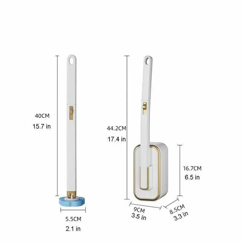Wall-Mounted Toilet Brush Set, White, 1–6 Pieces - View 10