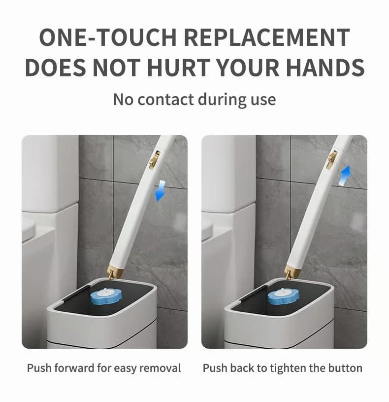 Wall-Mounted Toilet Brush Set, White, 1–6 Pieces - View 4
