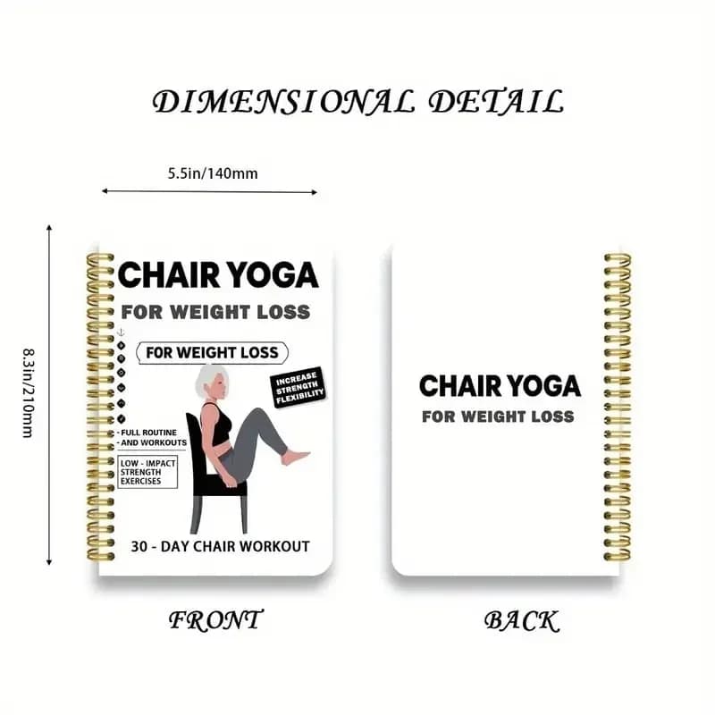 Chair Yoga Weight Loss Spiral-Bound Notebook & Exercise Guide - At-Home Fitness Journal - View 11