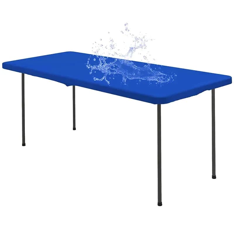 Stretch Fabric Table Top Cap Cover – Elastic Edge, Waterproof, Reusable - View 19