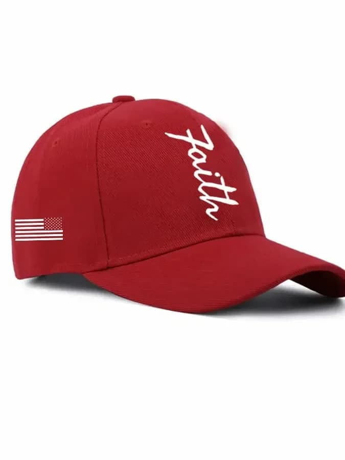 Unisex Faith & Flag Print Baseball Cap - View 3