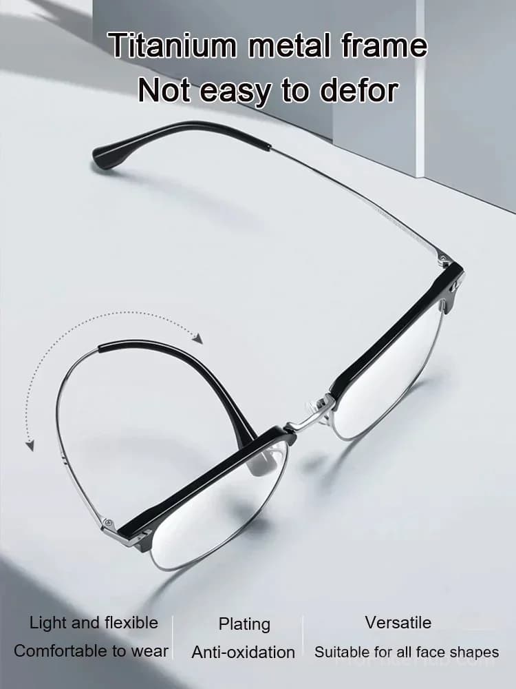 Ultra-Light Anti-Blue Light Reading Glasses, Black Gold +1.00–+5.00 - View 4