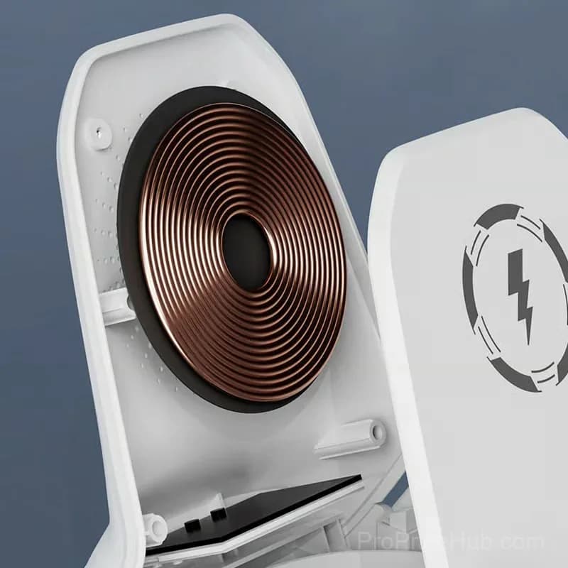 Multifunctional Wireless Fast Charging Phone Stand, White - View 5