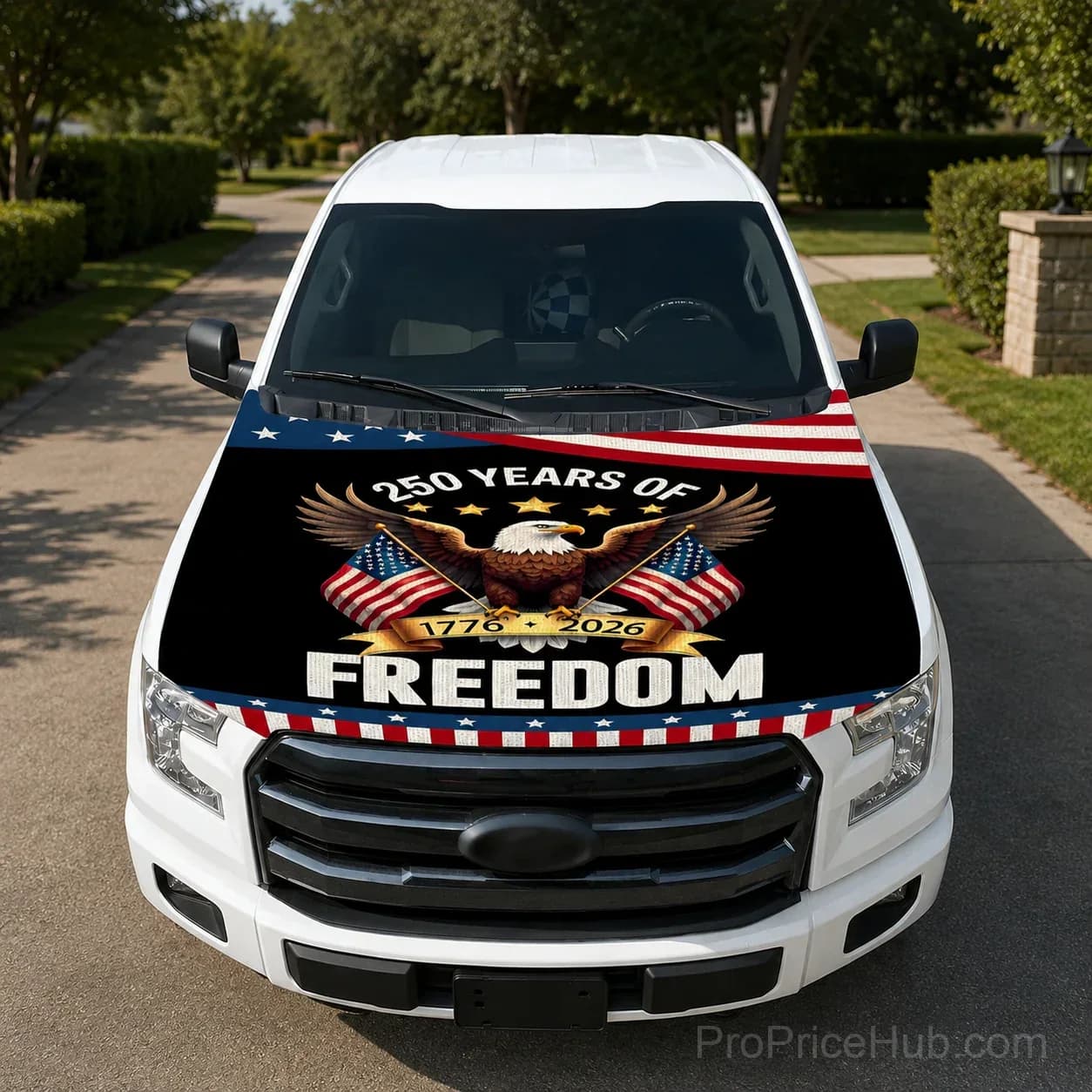 American Car Hood Flag - No Glue No Tools, Install in 1 Minute - View 19