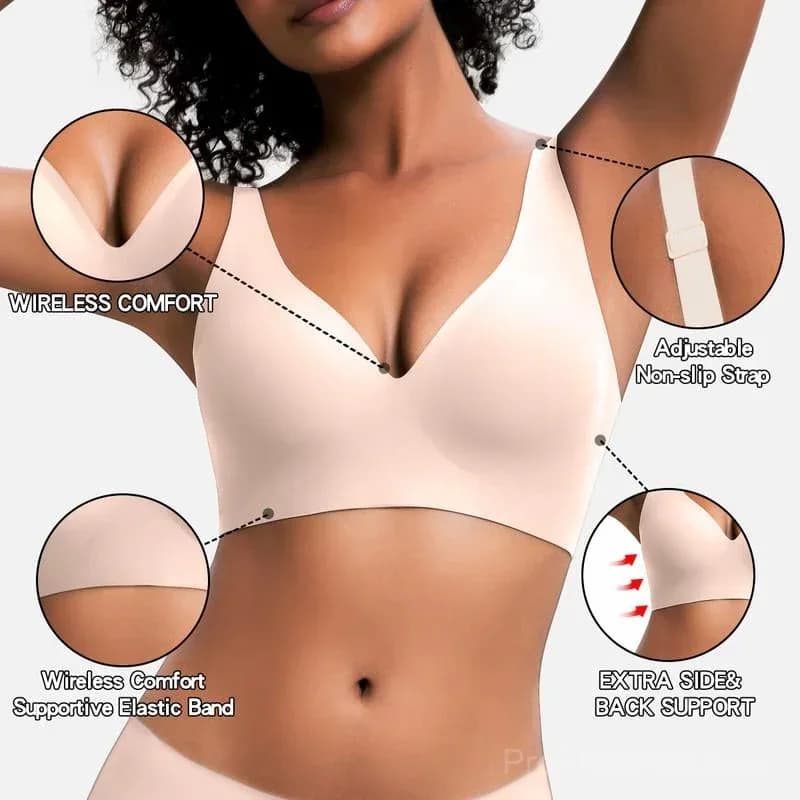 Comfort Fit Seamless Wireless Bra - View 4