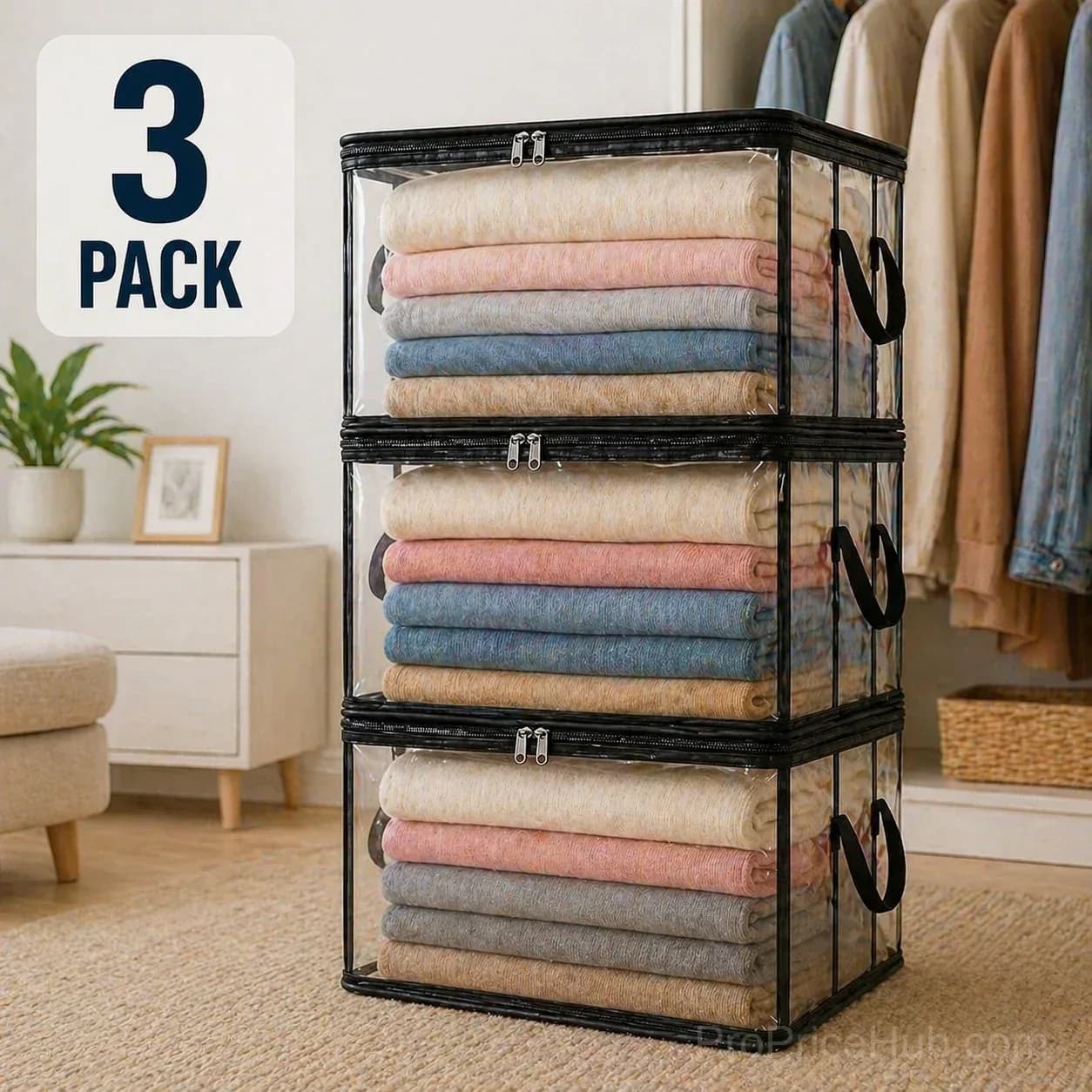 Large Heavy-Duty Thick Plastic Clear Storage Bags - View 10