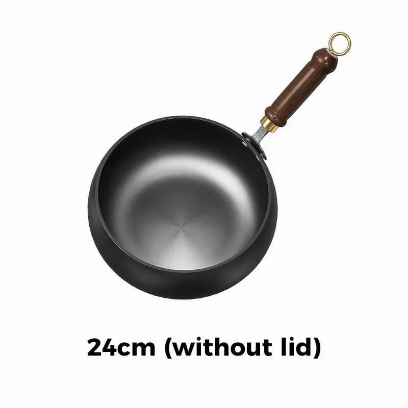 Uncoated Thick Iron Pot with Glass Lid, 24cm - View 10