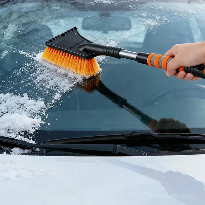 Anti-Scratch Snow and Ice Scraper Tool, -40°F Resistant, Orange - View 7