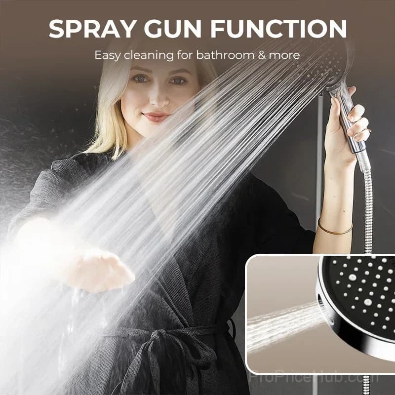 Pressurized Rain Shower Head with 7 Spray Modes - View 4