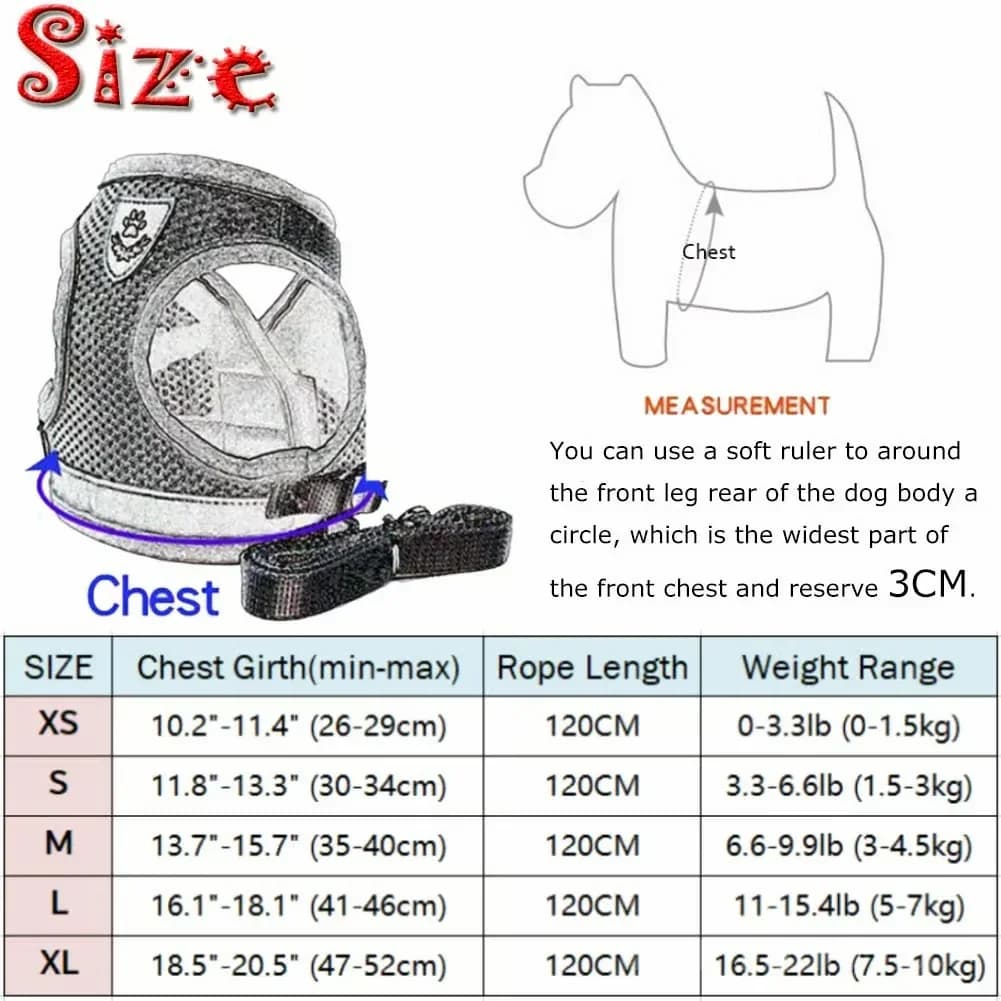 Adjustable Breathable Luminous Cat Harness, Blue XS (Under 3.3 lb) - View 8
