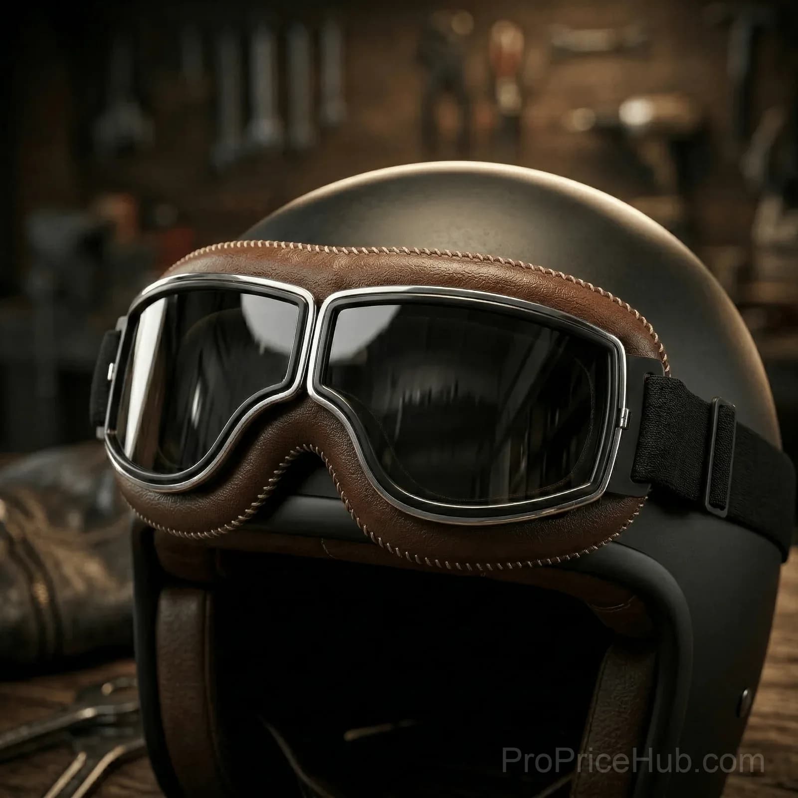 OTG Vintage Motorcycle Goggles, Fits Over Glasses - View 11
