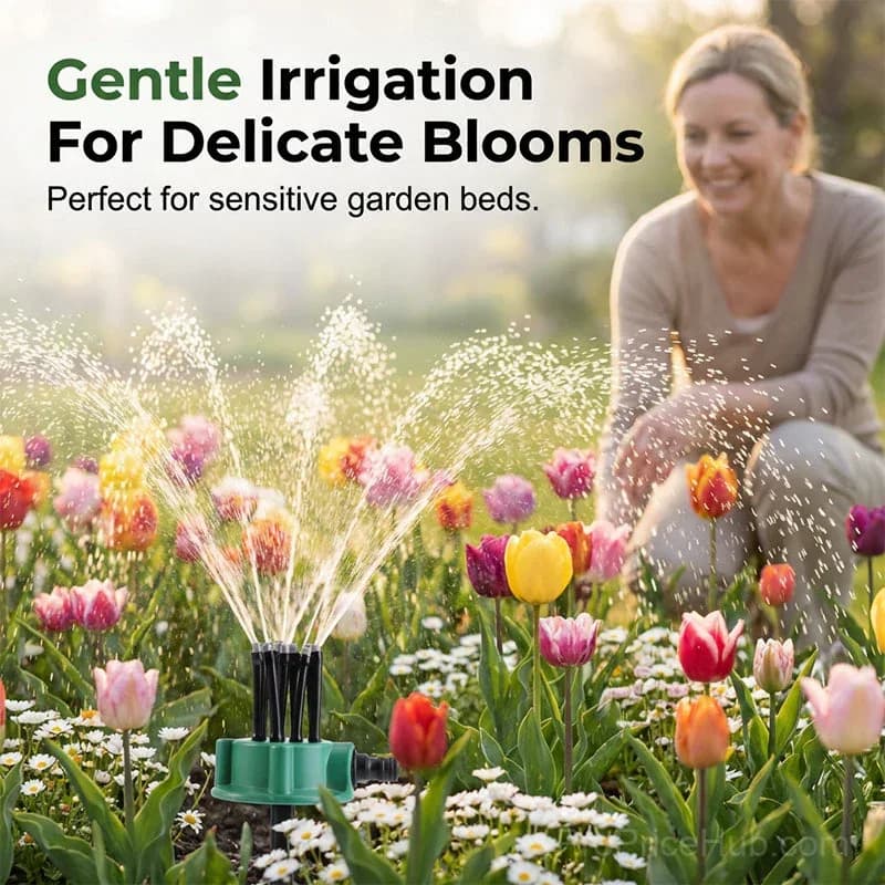 360° Multi-Directional Lawn Sprinkler with Flexible Spray Nozzles - View 5