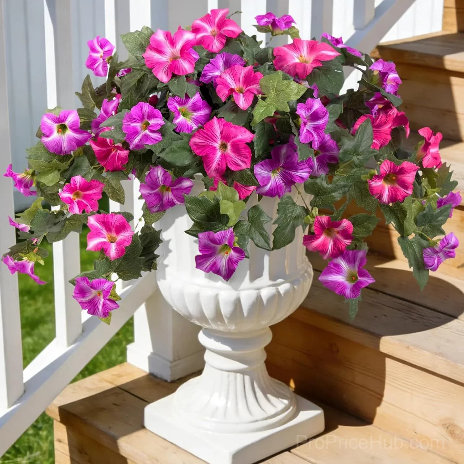Artificial Fake Petunia Flowers for Outdoor Decoration (2 Pack) - View 10
