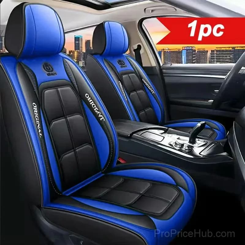 PU Leather Front Car Seat Covers, Universal Fit, Red - View 5