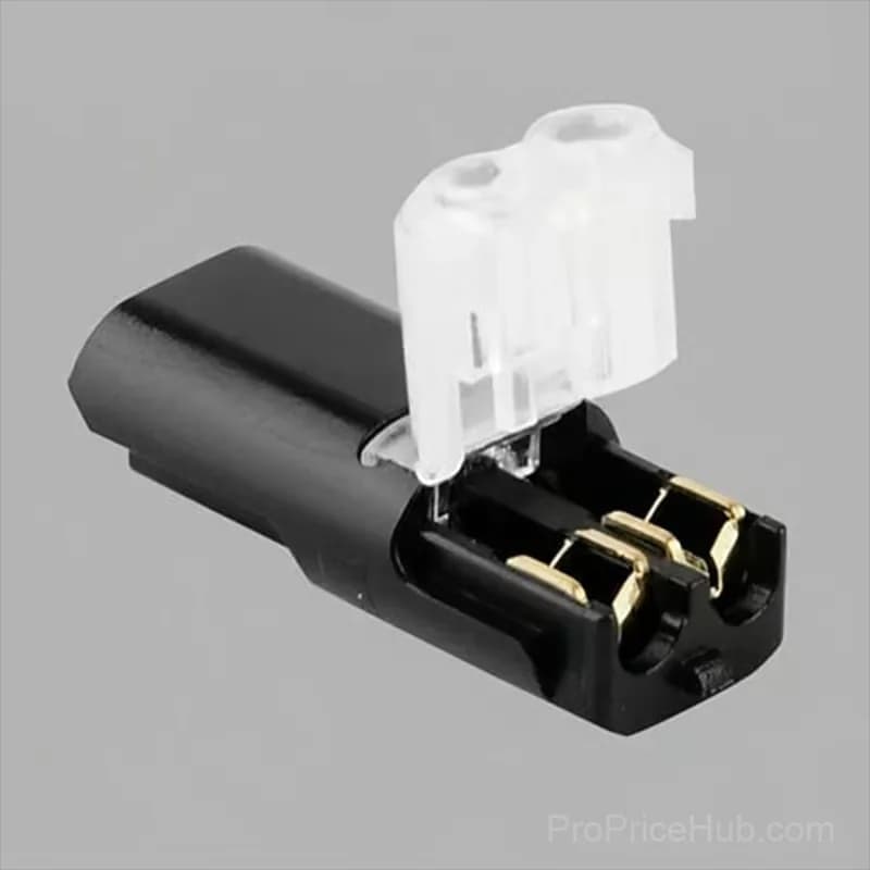 Double-Wire Push-In Wire Connectors with Locking Buckle, 10-Pack - View 4