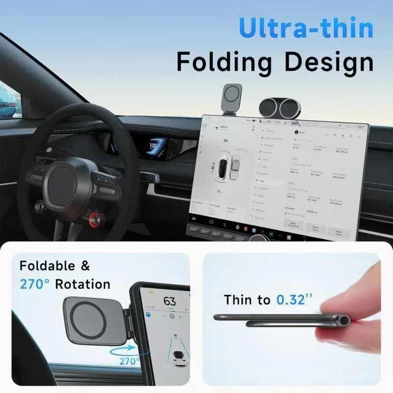Magnetic Strong-Hold Phone Mount, Black - View 7