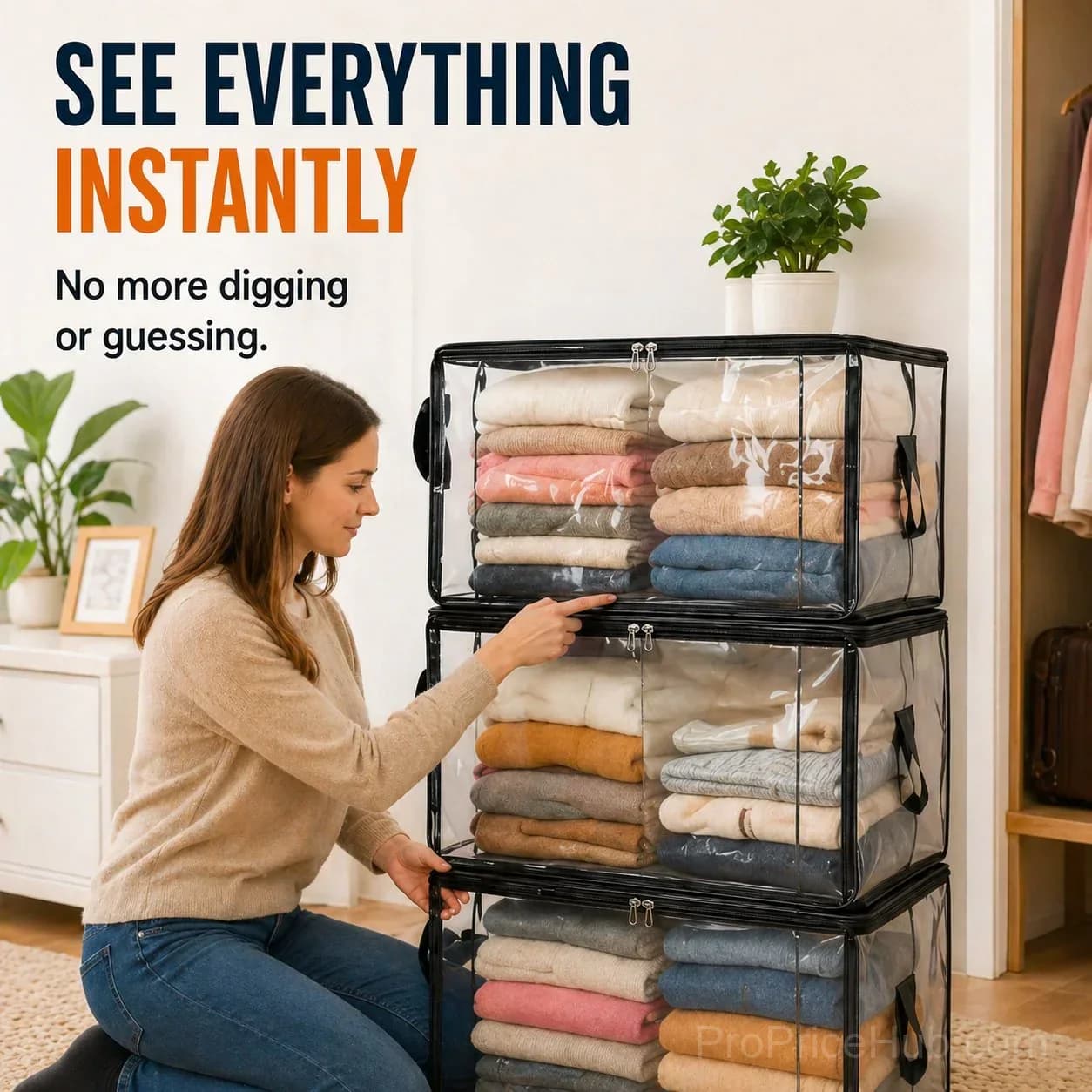 Large Heavy-Duty Thick Plastic Clear Storage Bags - View 5