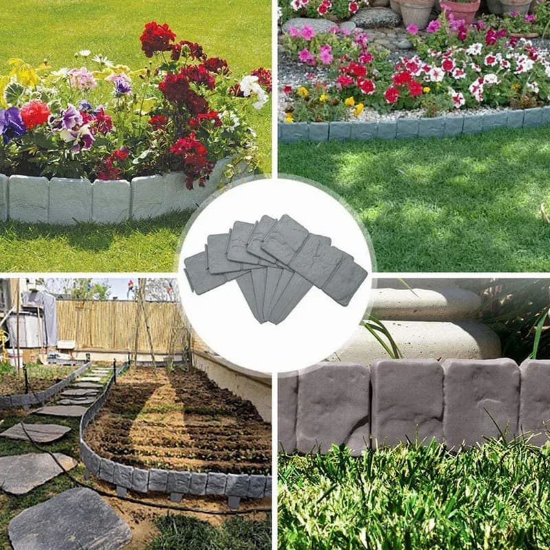 Faux Stone Garden Edging Border – Natural Rock Look Landscape Edge - View 6
