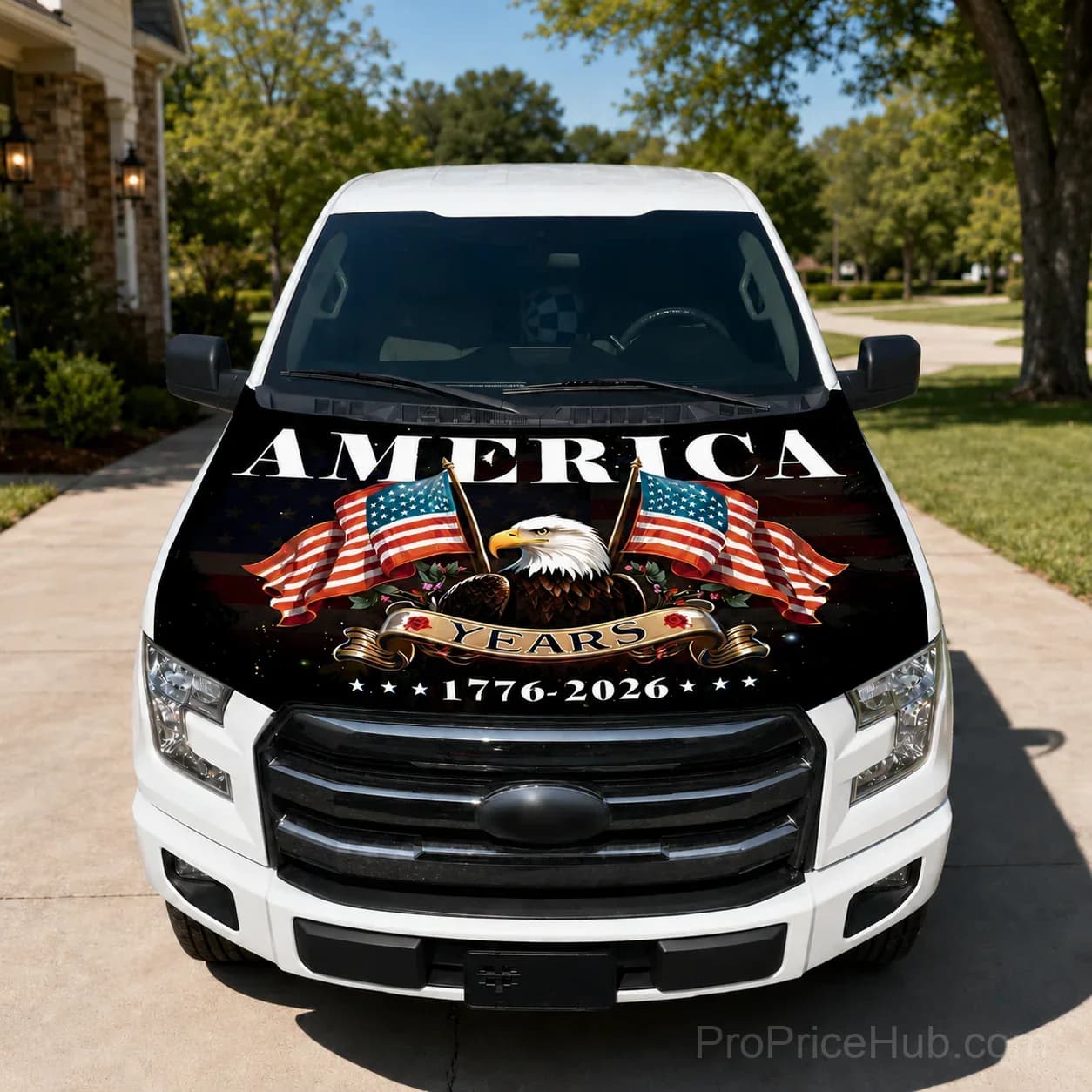 American Car Hood Flag - No Glue No Tools, Install in 1 Minute - View 28