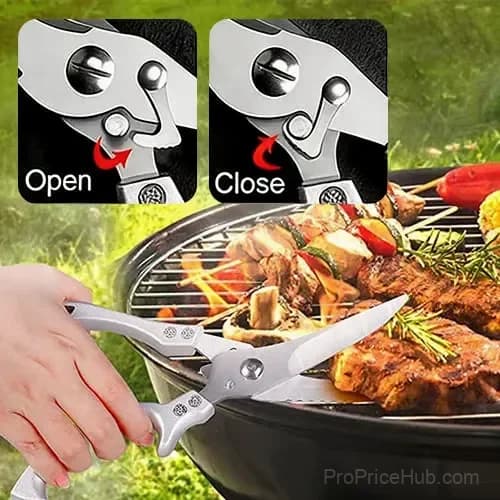 Heavy-Duty Kitchen Shears: 4-in-1, Fish Scaler, Bottle Opener, Safety Lock - View 7