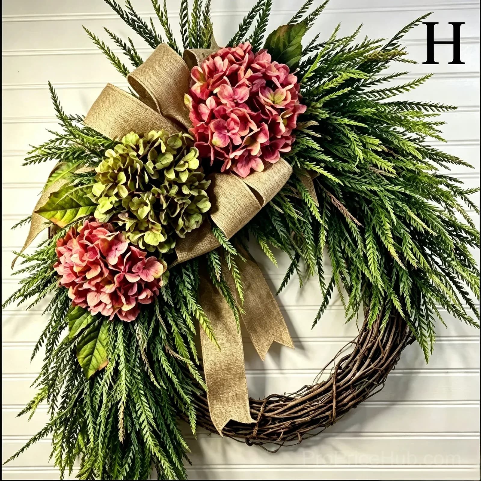 Handcrafted Hydrangea Wreath – All-Season Front Door Decor - View 16