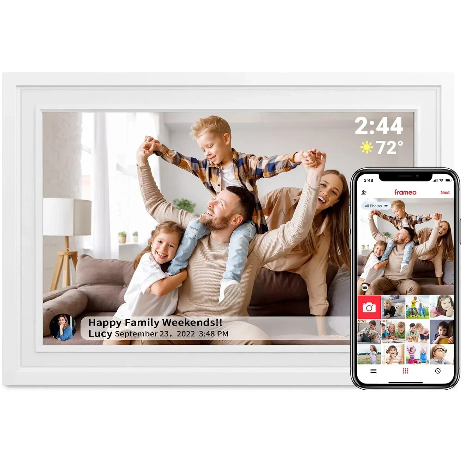 10.1-Inch WiFi Digital Photo Frame with 16GB Storage - Main