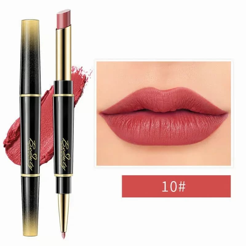 Double-Ended Matte Lip Liner & Lipstick – Waterproof, Non-Fading - View 16