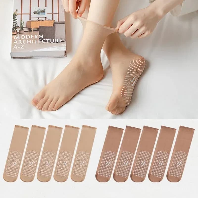 Invisible Slip-Resistant Crystal Silk Socks - View 19