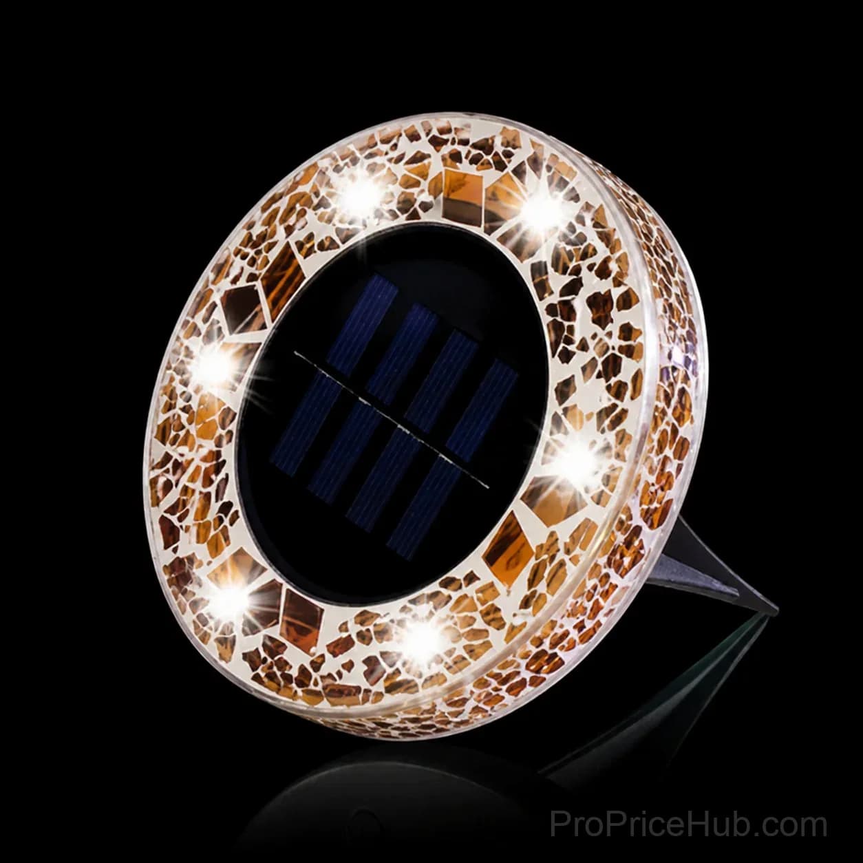Solar Mosaic Disk Garden Lights - View 12