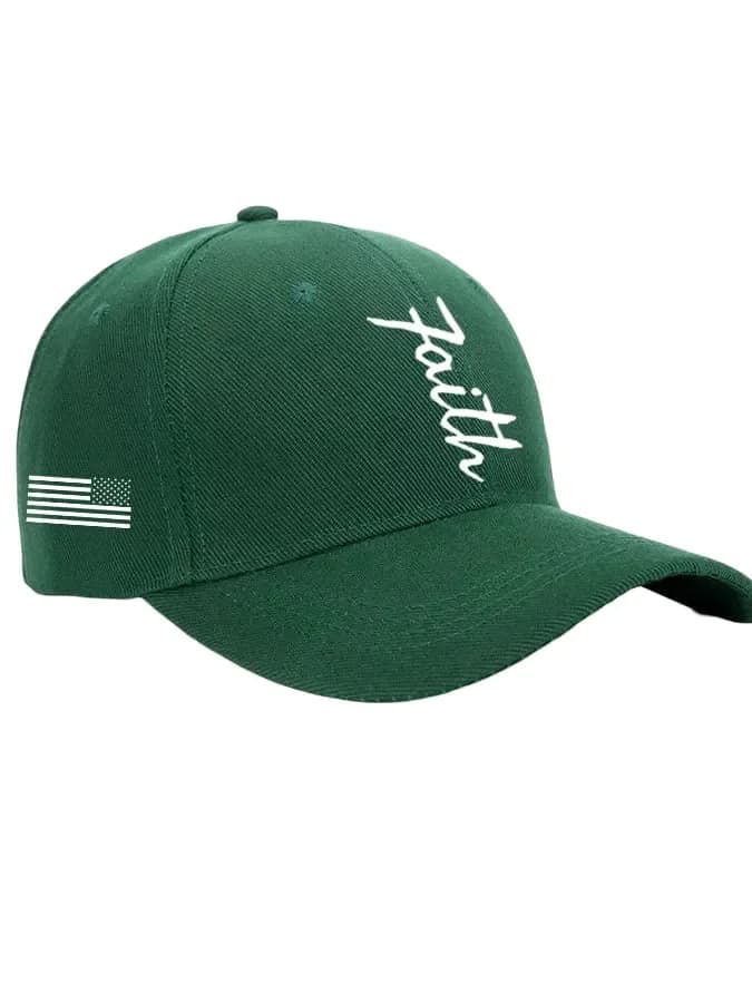 Unisex Faith & Flag Print Baseball Cap - View 5