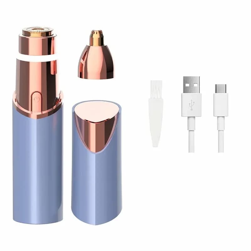 Portable Lipstick Facial Hair Remover Trimmer, White - View 3
