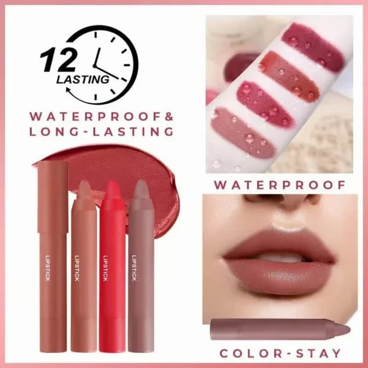 12-Color Matte Lipstick Pen - 01# - View 4
