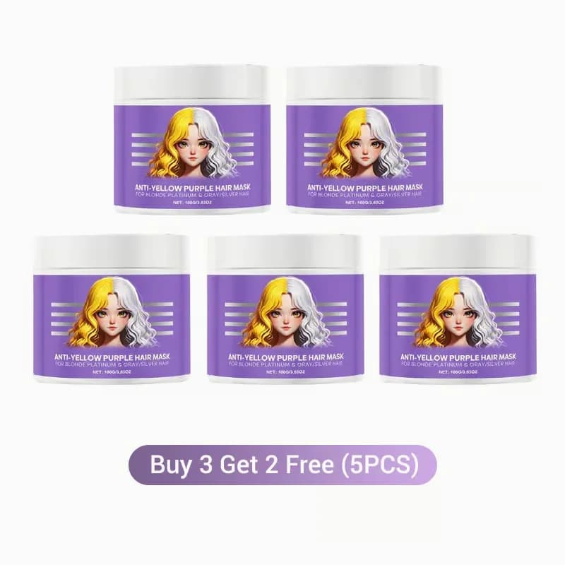 Anti-Yellowing Purple Hair Mask, 100g - View 12