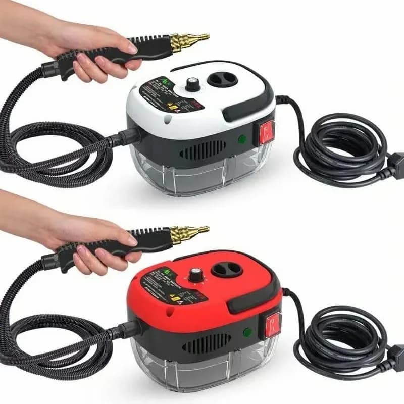2500W Handheld Pressurized Steam Cleaner, Red Dual Control - View 6